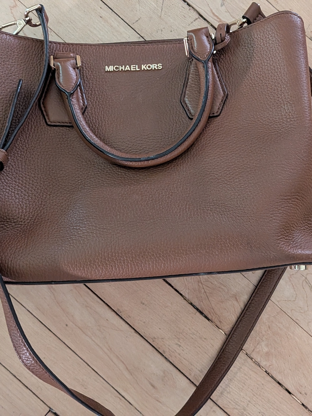 Michael Kors Brown Leather Satchel Handbag